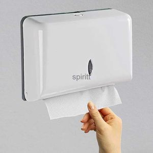 Toalettpappershållare Punch Free Tissue Dispenser Hand Torka papperslåda Väggmonterad hushåll Toalettpapperslådan tvättstuga pappershandduk förvaring racs 240313