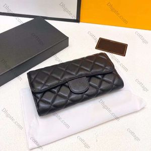 Designer Wallet Woman Purse Ladies Wallets Card Wallet Caviar Leather Zipper Womens Long Quilted Fashion European Purses for Women