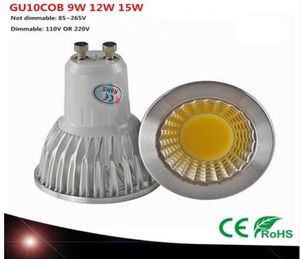 Super Bright GU10 Bulb Light Dimmable Led Ceiling light WarmWhite 85265V 9W 12W 15W GU10 COB LED lamp light GU10 led Spotlight1227448