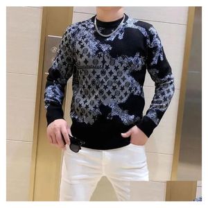 Mens Sweaters L3036 Homens Designer Sweater Plover Slim Fit Manga Longa Outono Jumper Drop Delivery Vestuário Roupas Otqln