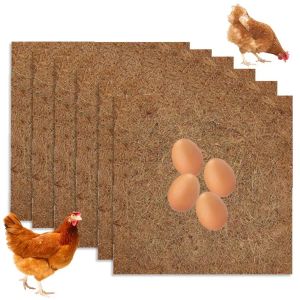 Accessori 10 pezzi Tappetino per nidificazione per uova Lavabile Pollo in fibra di cocco Tappetino per nidificazione Biancheria da letto Scatole per nidificazione Pollaio Tappetini per galline Strumento per nidificazione