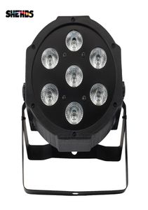 SHEHDS LED 7x18W RGBWAUV Par Light with DMX512 INOUT and Power IN OUT 6in1 stage light effect for Wash Effect DJ disco5328761