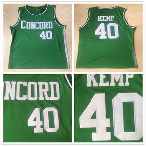 خياطة NCAA Mens خمر كرة السلة القمصان كلية شون 40 Kemp Concord Jersey High School قمصان خضراء S-2XL