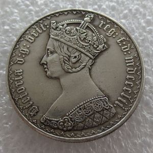 Bir Florin 1850 Büyük Britanya İngiltere İngiltere Birleşik Krallık 1 Gotik Gümüş Coin298Z