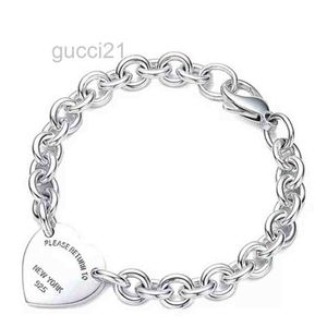 Bracelet for Women 925 Sterling Silver Heart-shaped Pendant O-shaped Chain High Quality Luxury Brand Jewelry Girlfriend Gift Co G220510 XHCE NTOJ