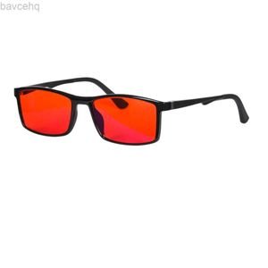 Solglasögon god sömn blå ljus blockering glasögon män röda linser tr90 ram aluminium tempel orange lins datorglasögon män för dig ldd240313