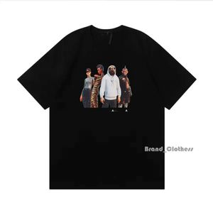 TシャツヨーロッパメンズTシャツRhudeデザイナーブランド衣類ラウンドネック高品質メンズTシャツ2023 Balencaigaity Fashion Design Men's6698