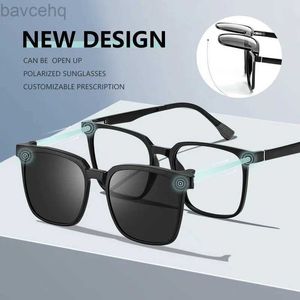 Vicky New in Magnetic Clip on Optical Myopia for Men Women Polarised Solglasögon Recept Läsglasögon TJ2190 LDD240313