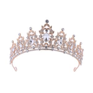 Bling pärlor kristaller bröllop kronor 2024 headpieces brud diamant smycken strass huvudband hår krona tillbehör parti tiara