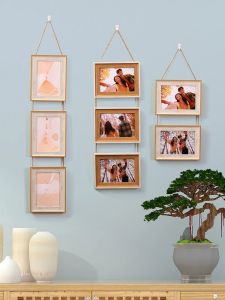 Frame Chinese Knotting Wall Frame Ancient Style Hanging Decorations In The Living Room Entrance Chinese Retro Photo Background Wall