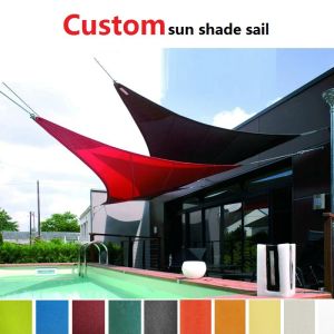 Nets Sun Shade Sail Waterproof Shade Canopy Net Tello Canopy Outdoor Pergola Gazebo Garden Cover Awning Rectangle Square Voile Soleil