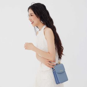 Bolsa de celular moderna para mulheres, versão coreana, bolsa de ombro único diagonal, mochila multifuncional de grande capacidade