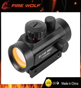 FIRE WOLF 1x40 Caccia Tattica Olografica Cannocchiali Rosso Verde Punti Mirino Ottico Regolabile Pistola del Fucile Scope1936766