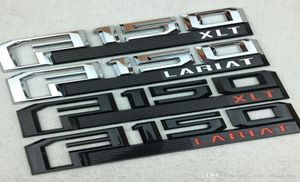 Ny F150 Lariat XLT Emblem 3D ABS CHROME LOGO CAR STICKER BADGE DOOR DECAL CAR STYLING FÖR FORD8736700