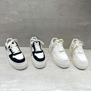 2024 Primavera nuove donne europee in vera pelle con tacchi alti e suole spesse, scarpe Matsuke, scarpe sportive casual colorate Trend