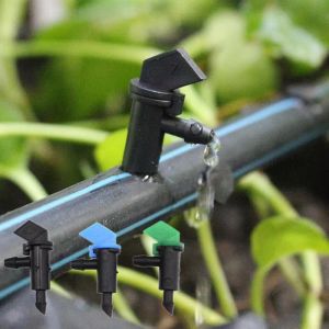 Kits 50 peças 4/7mm ajustável micro gotejamento emissor de irrigação de bandeira de jardim gotejadores para quintal sistema de rega de jardim com efeito de estufa