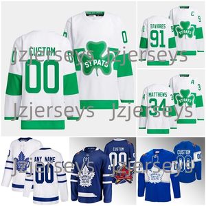 Auston Matthews 2024 St Patricks Alternativa Jersey Mitchell Marner John Tavares William Nylander Morgan Rielly Max Domi Martin Jones Mark Giordano Wendel Clark