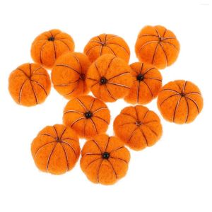 Dekorative Blumen, 12 Stück, Anhänger, Wollfilz, Kürbis-Dekoration, Halloween-Zubehör, Weihnachtsbaumschmuck