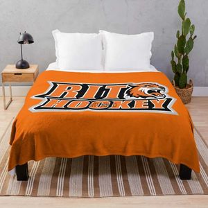 Comforters Set Rit Hockey Ice Hockey Icons kastar filtar för vinterfluffiga mjuka filtar YQ240313