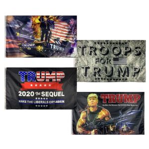 Ft flagga 3x5 billig polyestertryck amerikansk val support Trump Train Tank Banner Flags s