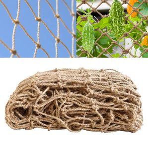 Netting 3mm 1/2/3Pcs Plant Support Netting Natural Jute Rope Plant Climbing Garden Netting Trelli for Climbing Plants Bean Fruits Retro