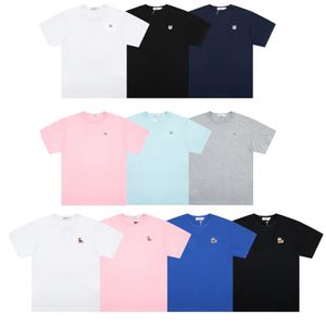 Högkvalitativ designer kvinnors t-shirt maison kitsune kvinnor t shirt strand tees tryckt brev broderi kort ärm t-shirt a154