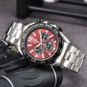 2024 Mężczyźni luksusowe projektanta tag zegarek Automatyczny kwarc zegarek męski Auto 6 Hands Watches Na rękę TG01