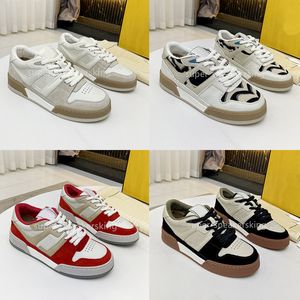 Designer skor kvinnor män kalvskinn brev sneakers plattform sneaker lyxiga snörning matcher tränare med låda storlek 35-45