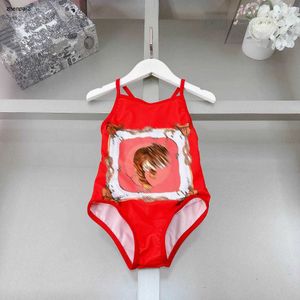 Luxury Kids One-Pieces Swimsuit Designer Girls Badkläder Storlek 80-150 cm Tiger Mönster Print Child Beach Bikinis Barn Swimears 24mar