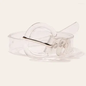 Belts 2024 Resin Acrylic D-buckle Transparent Belt Versatile PVC Women's Is Now In Stock From The Manufacturer