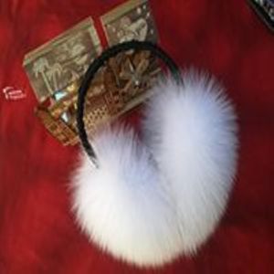 Women's Winter Real äkta Fox Fur Earmuff med Velvet Hoopladys Earcap 8 Colors Warm Soft2799