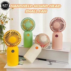 Electric Fans USB Rechargeable Fan Cartoon Spherical Handheld Outdoor Travel Portable Summer Air CoolerH240313