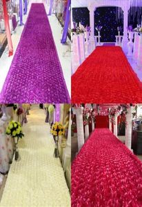 Ny ankomst lyxig bröllopscenterpieces gynnar 3D Rose Petal Carpet Aisle Runner For Wedding Party Decoration Supplies 12 Color1937974