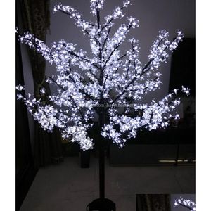Juldekorationer LED Artificial Cherry Blossom Tree Light 864 st Bbs 1,8 m höjd 110/220VAC Regntät utomhusanvändning Drop Delivery DHQES