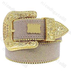 Cintura da uomo classiche cinture con diamanti bb per uomo designer placcato argento cinto fibbia ad ardiglione cinturoni business retrò cintura in pelle con strass da uomo regolabile GA05 I4