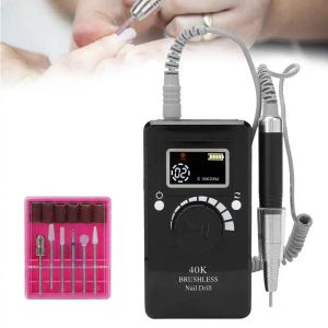 Kits 40000rpm Portable Manicure Pedicure Kit Electric Nail Drill Hine Nail Polishing Shape Tools Nails Accessories and Tools