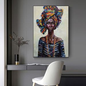 African Queen Black Woman Affischer and Prints Modern Canvas Art Wall Painting For Living Room Home Decoration Unframed326Q