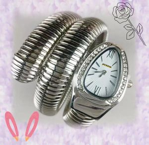 GODKVALITET KVINNOR DIAMONDER RINGARVIKTER Fashion Style Dress Watch Lady Bee Snake Japan Quartz Movement Rostless Steel Strap 2 Pointer Casual Wristwatch Presents