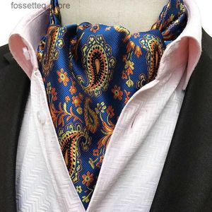 Neck Ties New Tide Mans Geometric Paisley Floral Polyester Cravat Ascot Scarf for Casual Daily Neckties Shirt Suit Accessories L240313