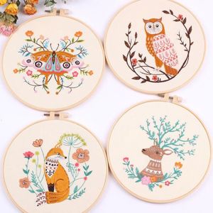 Other Arts And Crafts Creative Embroidery DIY Material Package Beginner Semi-finished Product Kit Animals Butterfly Cross Stitch241I