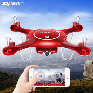 Drones Syma X5UW Drone WiFi Câmera HD 720P Transmissão em tempo real FPV 2.4G 4CH RC Helicóptero Quadrocopter Controle Móvel VS X5SW X5C 24313