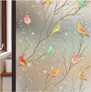 Filmer Yunmim Anti Look Window Privacy Film Stained Glass Film Nonadhesive Static Cling Decorative Frosted Heat Blocker Vinyl