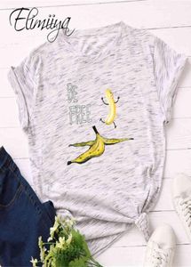 Elimiiya Women039s t Shirt Plus Size S5xl Banana Pattern Oneck Maglietta a maniche corte Magliette in cotone Maglietta divertente Magliette e camicette Donna 203524479