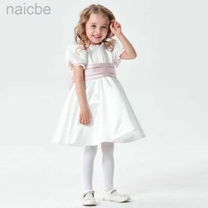 Girl's Dresses Summer Spanish Lolita Princess Dress with Bow Baptism Party Boutique Dresses For Eid A1116 LDD240313