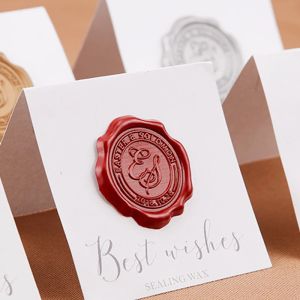 Craft Custom Personaliserad Selfadhesive Seal Wax Stamp kuvert Bröllopsinbjudan Dagbok Fotoalbum Kort Creative Label Decorative