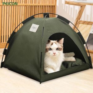 Mats Cat House Bed Folding Indoor Cat Tent Warm Cushions Sofa Basket Beds Pet Cat Tents Waterproof Winter Cats Nest Kitten Tents