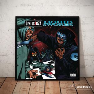 Calligraphy Gza Liquid Swords Musikalbum Cover Poster Canvas Art Print Home Decoration Wall Målning (ingen ram)