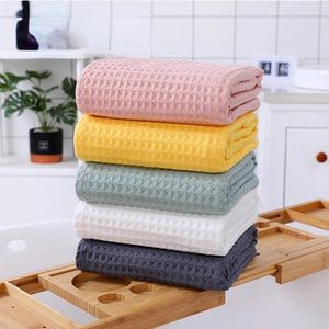 Towel Simple Cotton Waffle Bath For Adult Absorbent Quick-drying Large Bathroom Towels El Toilet Spa Swimming Home Decor