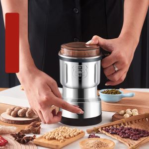 Grinders Electric Coffee Grinder Kitchen Cereals Nuts Spices Beans Flour Spice Grains Grinder Machine Portable Coffee Beans Chopper