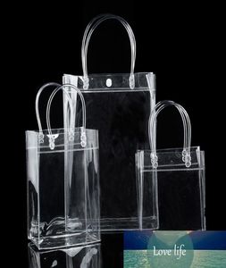 Transparent PVC Plaste Tote Bag Waterproof Clear Handväska för vattenflaskförvaringssko för saker axelväskor hemorganisator9299518